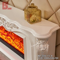 325S F1-A Meuble de salon décoratif d'intérieur avec flamme électrique et décor de cheminée