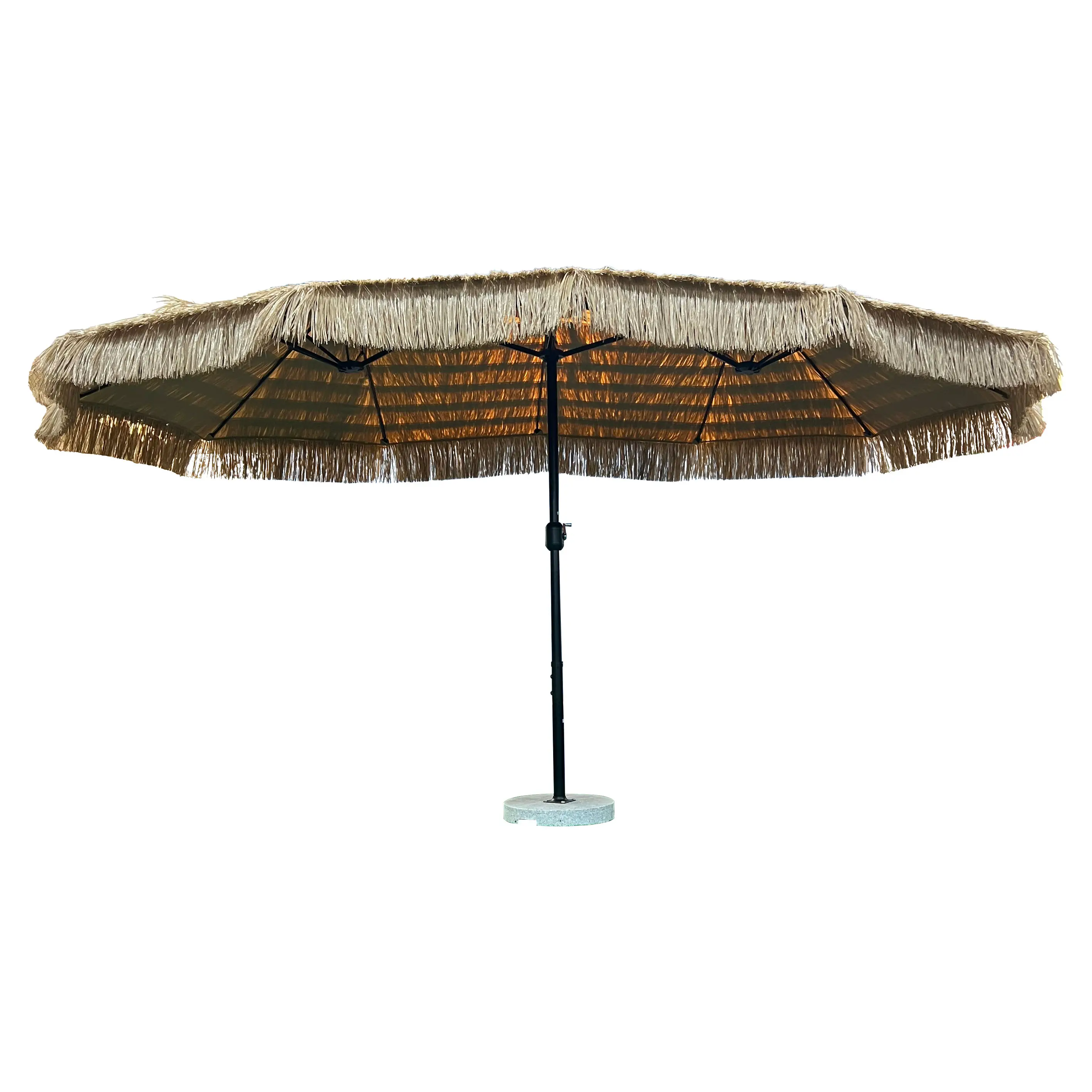 Pengyi parasol de plage en plein air et paille de protection contre la pluie rapport coût-performance parapluie à trois têtes