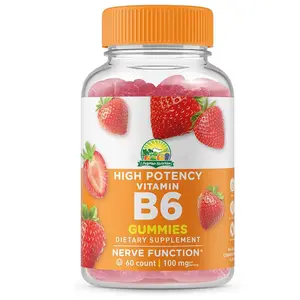 Hỗ trợ năng lượng sự trao đổi chất và hệ thống thần kinh sức khỏe Cam Vitamin Gummy chai Vitamin Gummy nhãn hiệu riêng thả vận chuyển