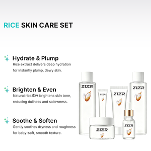 Custom Logo Natural Moisturizing & Whitening Rice <b>Serum</b> & <b>Face</b> Cream Set with Kojic Acid & Ginseng for All Skin Types for Women - Product Image 2