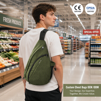 Sac de Poitrine OEM ODM en Gros pour Enfants, Sacs à Main Unisexe, Sac en Toile Personnalisé avec Logo, Sac de Poitrine Indispensable, Sac Fourre-tout Grande Capacité, Meilleure Vente