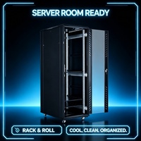Armoire de serveur sur pied 36U de 19 pouces avec porte en maille et gestion des câbles pour centre de données, réseau et équipement informatique