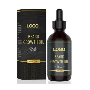 Espessamento e condicionamento Beard Oil-Todo o soro natural do crescimento da barba promove o crescimento do cabelo facial para homens