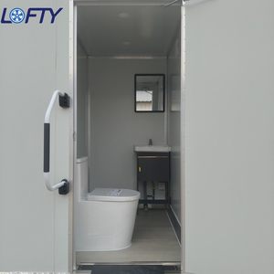 Cabina de Ducha con Bañera de Hidromasaje, Unidad de Baño Portátil, Remolque con Ducha y Baño, Casas Contenedor de Acero - Product Image 6