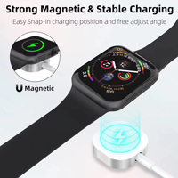 Pengisi daya Jam USB nirkabel magnetis grosir kabel pengisi daya nirkabel untuk jam tangan seri 1 2 3 4 5 6 7 8