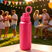 Bouteille d'eau magnétique pour téléphone portable de 25 oz, certifiée CE BSCI CPC FCC Reach LFGB, en acier inoxydable, isolée sous vide, gourde de sport