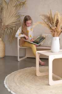 Juego de mesa de madera Mesa y silla Montessori Banco para niños pequeños - Product Image 6