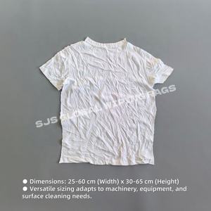 Trapos de Camiseta de Algodón Blanco Reciclado 100% (5kg-25kg) para Limpieza Industrial Absorbente - Product Image 3