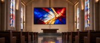 Écran LED d'intérieur P2 HD 600 nits, taux de rafraîchissement élevé, 25000 pixels/m², mur vidéo sur mesure pour salle de réunion et publicité