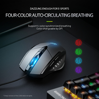 Mouse Gaming Inphic W1 6 Tombol Definisi Makro 3200dpi Dapat Disesuaikan Optik USB Berkabel Menyala Senyap Gaya 3D untuk PC Notebook