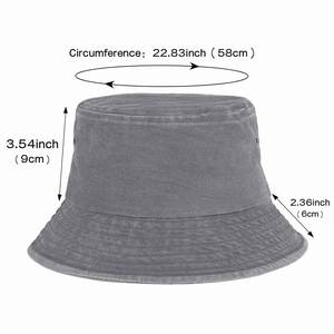 Chapeaux Bob Unisexe en Denim Lavé 100% Coton, Couleurs Classiques Variées, Style Vintage, Protection Solaire, Vente en Gros - Product Image 3