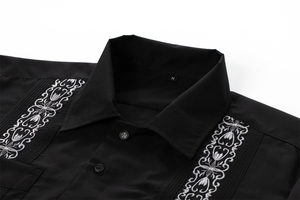 Camicie Guayabera <span class=keywords><strong>a</strong></span> Maniche Corte Ricamate per <span class=keywords><strong>Uomo</strong></span> in Stile Cubano - Product Image 2