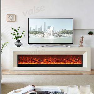 Meuble TV moderne avec foyer électrique décoratif LED multicolore, foyer réaliste pour la décoration intérieure de la maison - Product Image 5