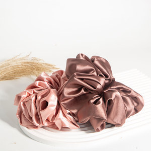 Scrunchies Satin Large <b>Hair</b> Tie <b>Red</b> Dark Green Daily Use Elastic <b>Band</b> Women's <b>Hair</b> Styling Accessories - Product Image 2