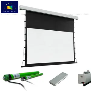 XY smart motorized projection screen intelligent remote control electric mechanism with acoustic transparent fabric Sound Max 4K