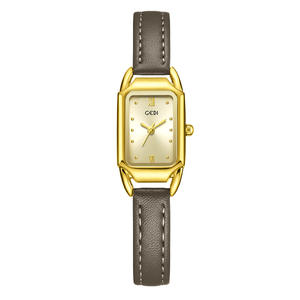 Montre élégante pour femmes, niche haut de gamme, bracelet en cuir, montre à quartz pour étudiants - Product Image 6