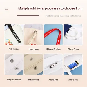 Tùy chỉnh bông vải Túi mua sắm cầm tay thân thiện với môi trường và có thể tái chế với in logo cho quảng cáo của công ty - Product Image 2