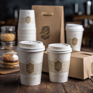 Wholesale Eco-Friendly Disposable Biodegradable Single Wall Coffee Paper Cups with Custom Logo for Take Away Drinks