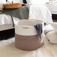 Panier de rangement surdimensionné en corde de coton de style européen pour linge sale, jouets de bébé et collations pour chambre à coucher
