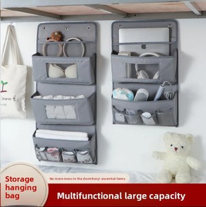 Sac de rangement suspendu pour dortoir, organisateur multi-niveaux et multi-usages, pour porte, salle de bain, mur, en PVC et polyester, pour armoire et chambre - Product Image 2