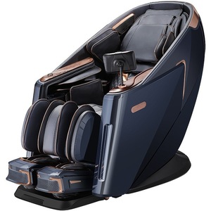 Sillón de Masaje con Riel SL, Movimiento Dual 4D, Sofá Eléctrico con Control Remoto, Cuero PU, Azul Oscuro - Product Image 1