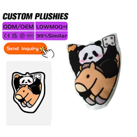 Gantungan Kunci Boneka Anime Custom 10cm Lucu Bahan Katun PP Bordir Logo OEM ODM 100 Pcs MOQ untuk Gantungan Tas Grosir