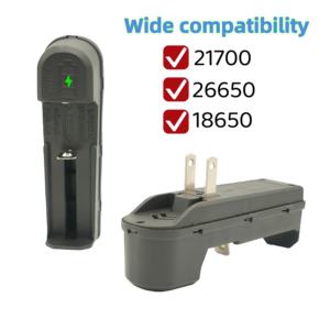 โรงงานขายส่งเครื่องชาร์จแบบช่องเดียวสำหรับ<span class=keywords><strong>แบตเตอรี่</strong></span><span class=keywords><strong>ลิ</strong></span><span class=keywords><strong>เธี</strong></span><span class=keywords><strong>ยม</strong></span> 10440/16340/14500/18650 ไมโครโฟนกล้องแบบ<span class=keywords><strong>ไม่</strong></span>มีแรงดันไฟฟ้า - Product Image 1