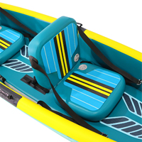 Vente en gros prix d'usine OEM kayak de pêche gonflable au point de chute canoë bateau à rames kayaks gonflables