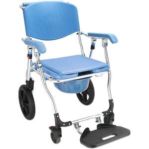 Útil Silla de baño plegable de aluminio para discapacitados pequeños con respaldo Silla de baño y ducha ajustable para ancianos - Product Image 5