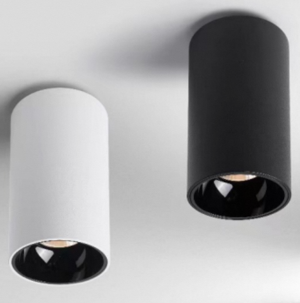 Indoor Ceiling Down Lamp Aluminum Cylinder COB Down Light Surface Mounting Round LED Downlight