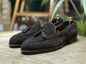 Zapatos de Cuero Vacuno de Ante para Hombre, Diseño Moderno, Casuales, de la <span class=keywords><strong>Mejor</strong></span> Calidad, para Conducir, Estilo con Borlas - Product Image 4