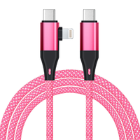 Nouveau Câble USB Magnétique 2-en-1 USB-C vers USB-C et USB-L PD100W à Rebond Automatique pour iPhone 13 14 15 16 Pro – Modèle 2026