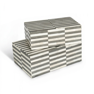 Bone Boxes Set of 2-<b>Wedding</b> Decoration Metal Gift with Customized Color & Size - Product Image 1