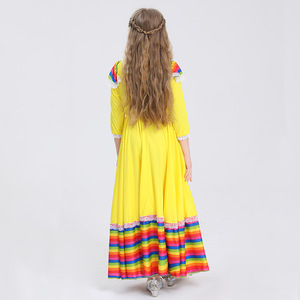 Vestido Tradicional Mexicano para Niñas Pequeñas, Carnaval del Cinco de Mayo, Fiesta de Cumpleaños, Traje Folclórico Mexicano TRAD-003 - Product Image 5