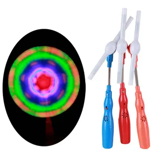 Children Toy Gift Led Glowing Windmill Toy Flashing Light Up Led Spinning Music Windmill Toys