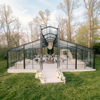 Tentes de réception en aluminium TENTCHO pour mariages et événements, vente en gros, pour 800 personnes, imperméables, 20x20, robustes, noires, pour événements