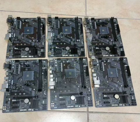 Working Well  Used Desktop Motherboard A320M A520M B350M B450M B550m X470 AM4 Motherboard