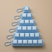 3D Printed Keyboard Clicker With Fingertip Release Mechanism Keychain Pendant