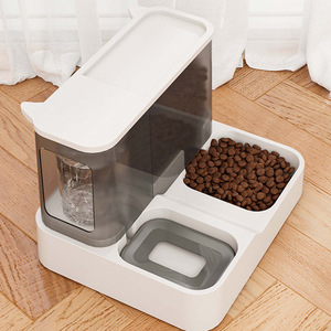 Automatic <b>Feeder</b> With Water Dispenser For <b>Cats</b> And Dogs Plastic Multifunction Pet Bowl Modern Design Solid Color - Product Image 1