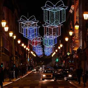 Luz de calle cruzada 2D personalizada para exteriores, impermeable IP65, para decoraciones navideñas LED, luz de decoración LED para festivales - Product Image 1
