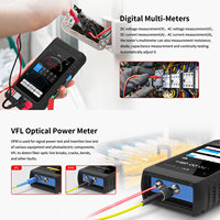 Probador de Cables Rsrteng LT-600M con DMM/OPM/VFL, Medidor de Longitud y Rastreador de Cables Hi-POE, Pantalla Táctil IPS de 4 Pulgadas, 3% de Precisión, 1 Año de Garantía
