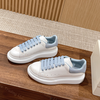 Chaussures de marche de luxe pour femmes, mocassins montants à plateforme, baskets à lacets et à enfiler, en cuir véritable, légères et amortissantes