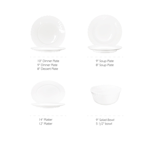 Vaisselle de cuisine Shulopal Vajillas Vintage verre trempé Dessert pâtes <span class=keywords><strong>Pizza</strong></span> assiette 8 pouces <span class=keywords><strong>opale</strong></span> verrerie assiette - Product Image 6