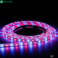 Adressable individuellement 10mm largeur DC12V DC5V 60led/m WS2813 WS2815 éclairage paysager SMD5050 utilisation de projet bandes lumineuses