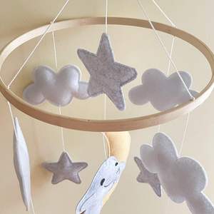 Décoration de chambre d'enfant, mobile <span class=keywords><strong>musical</strong></span> éducatif pour bébé en feutre doux et écologique, animaux suspendus rotatifs, pour <span class=keywords><strong>lit</strong></span> de bébé de 0 à 24 mois, jouets de <span class=keywords><strong>lit</strong></span> - Product Image 6