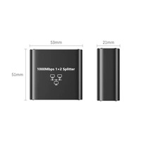 Répartiteur Ethernet Gigabit RJ45 1000 Mbps pour Réseau LAN et Internet, Adaptateur 1 Entrée 2 Sorties