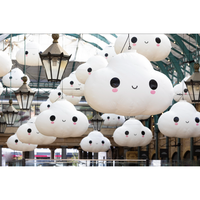 Vente d'usine Zhenmei : Ballons géants en PVC étanches et durables en forme de nuage souriant, durables 1 an pour la décoration d'événements