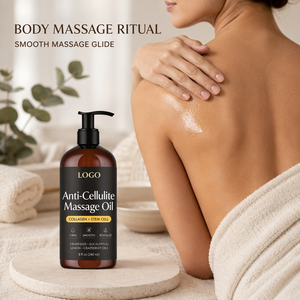 Huile de massage corporelle légère à l'acide hyaluronique et aux perles, végane, marque privée HKH pour femmes - Parfum personnalisé OEM/ODM, hydratante et raffermissante - Product Image 3