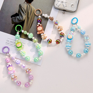 Chaîne <span class=keywords><strong>de</strong></span> <span class=keywords><strong>téléphone</strong></span> <span class=keywords><strong>portable</strong></span> perlée mignonne en gros, cordon coloré universel <span class=keywords><strong>pour</strong></span> <span class=keywords><strong>téléphone</strong></span>, lanière anti-perte, porte-clés - Product Image 3