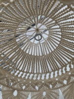 Magnifique abat-jour en macramé à franges rouges, articles de tapisserie murale, décorations pour cadeau de luxe de pendaison de crémaillère